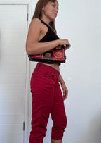 Red capri pants