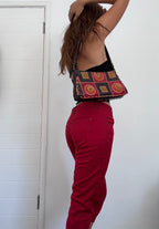 Red capri pants