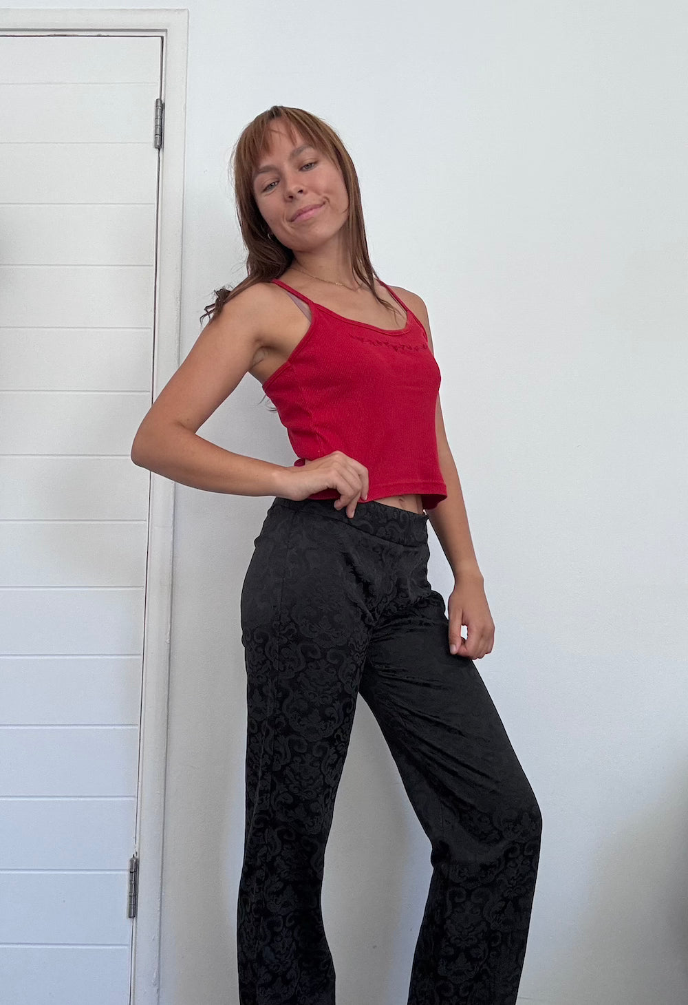 Red tank top