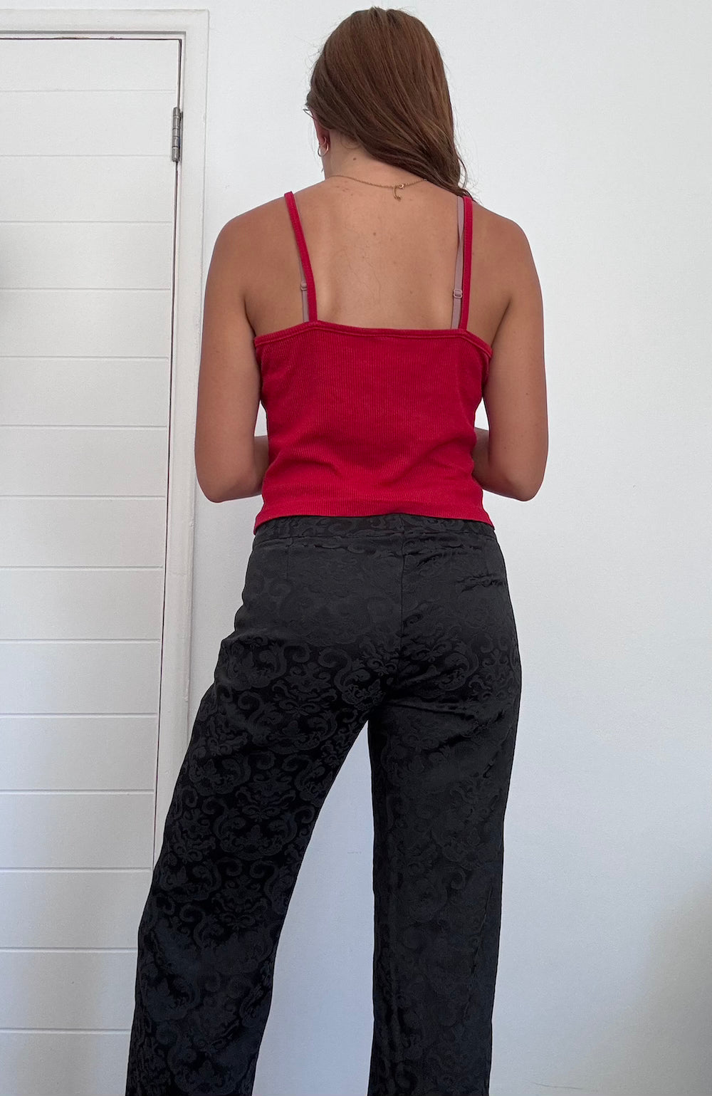 Red tank top