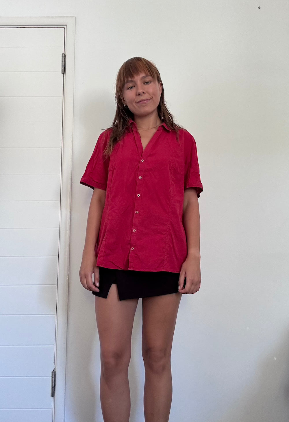 Red blouse