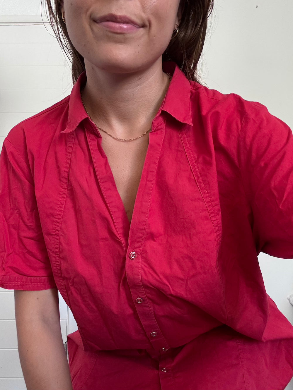 Red blouse