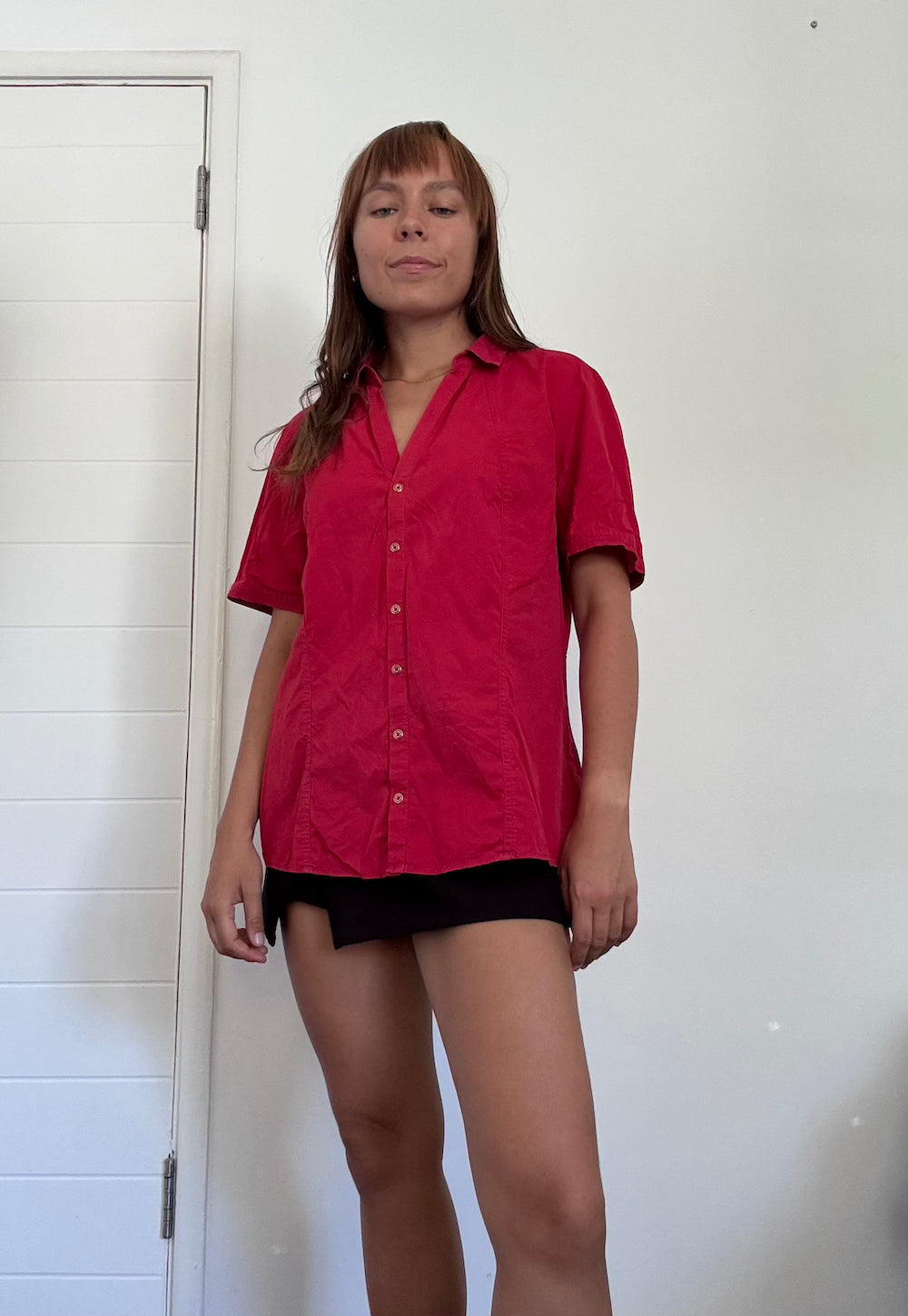 Red blouse