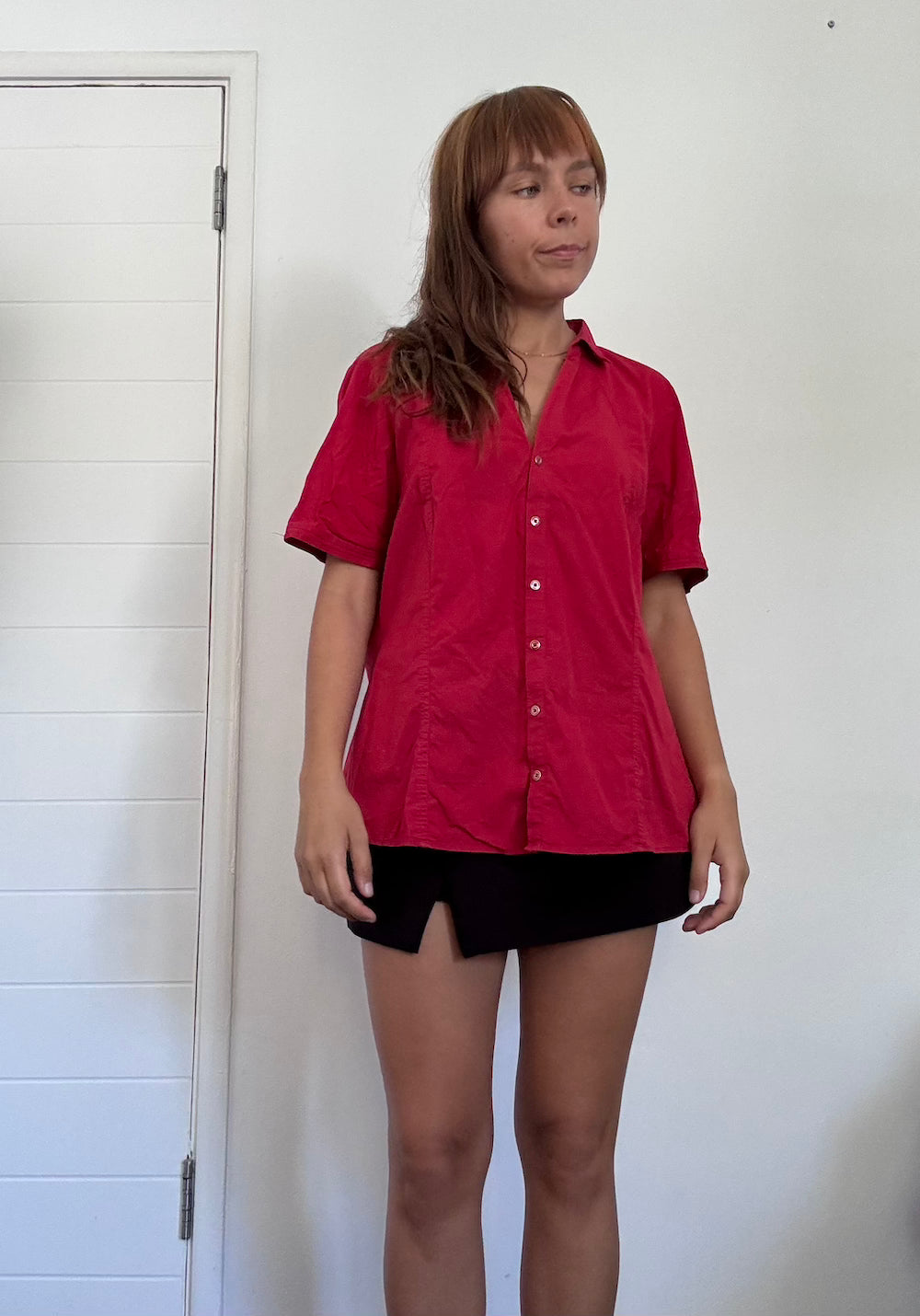 Red blouse