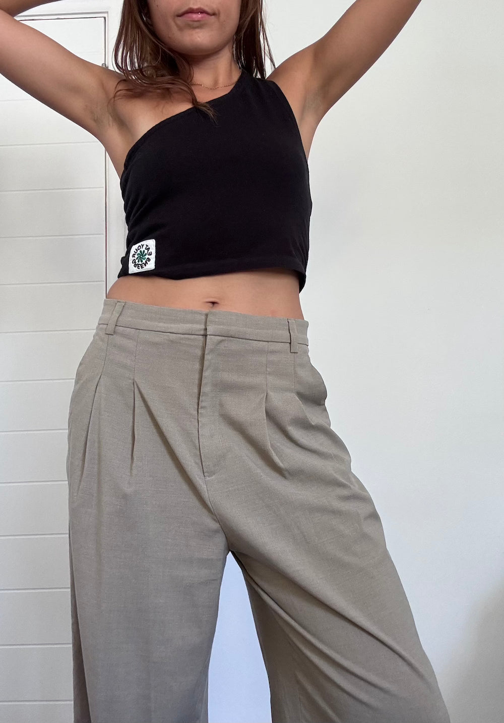 Beige baggy pants