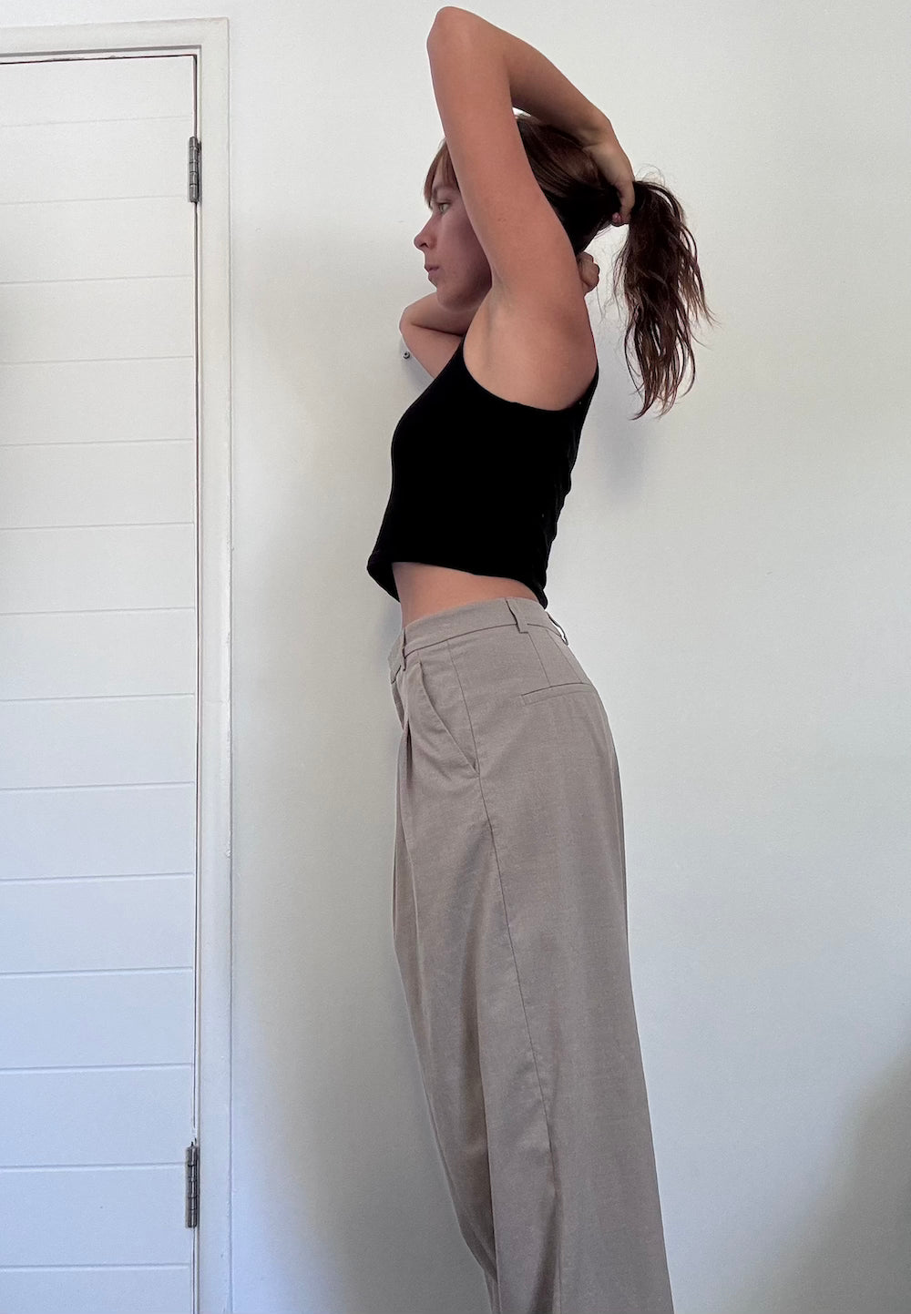 Beige baggy pants