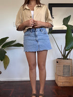 Beige cropped shirt
