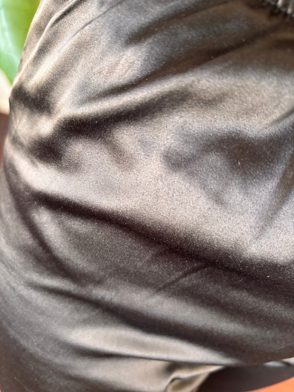 Black silk pants