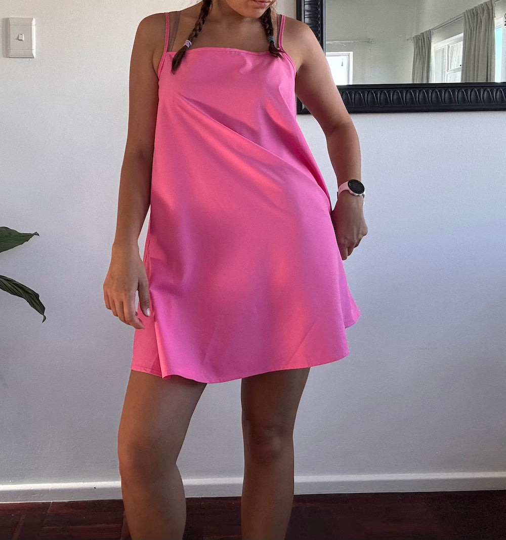 Pink mini dress