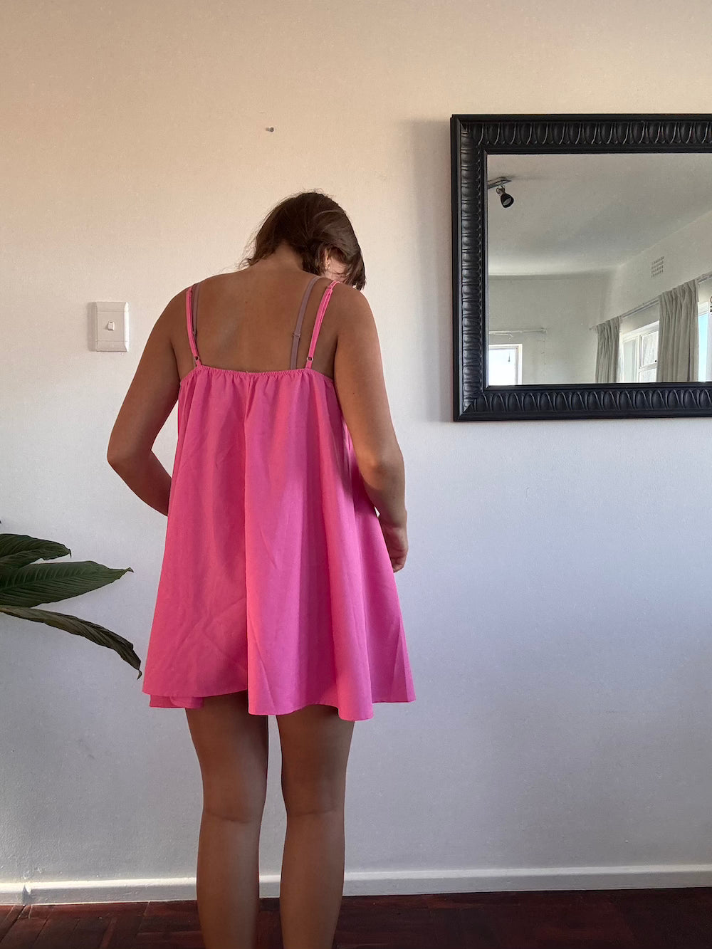 Pink mini dress