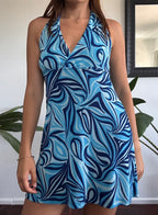 Blue funky mini dress