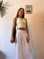 Green and white swirl tank