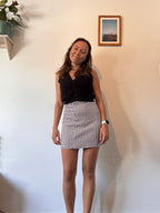 Checkered mini skirt